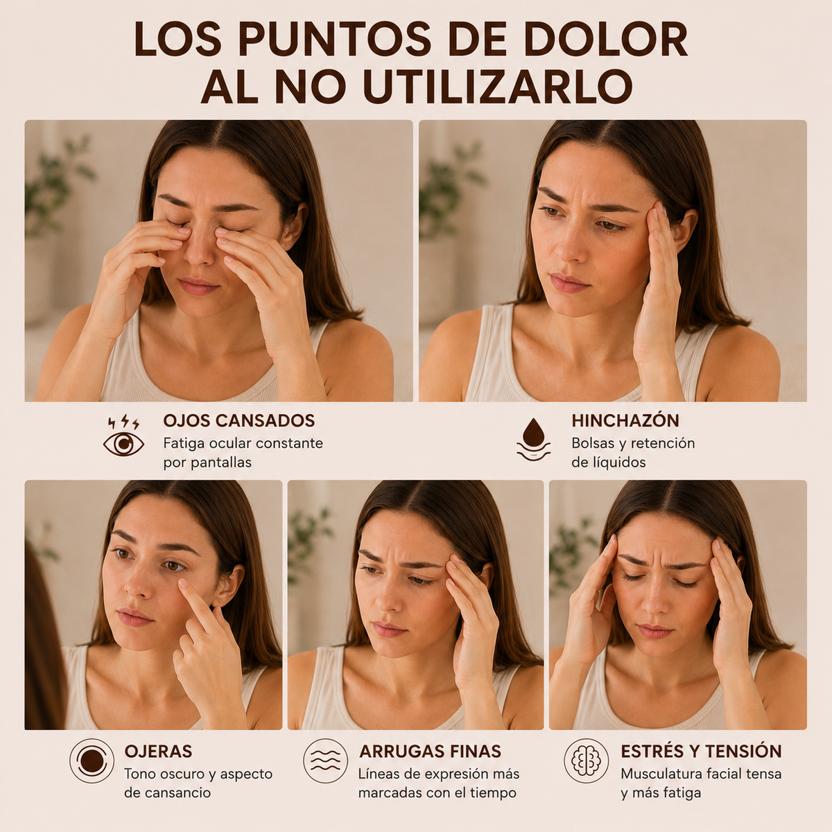 Masajeador Ocular Eléctrico Relax+ | Luz Roja + Microvibración