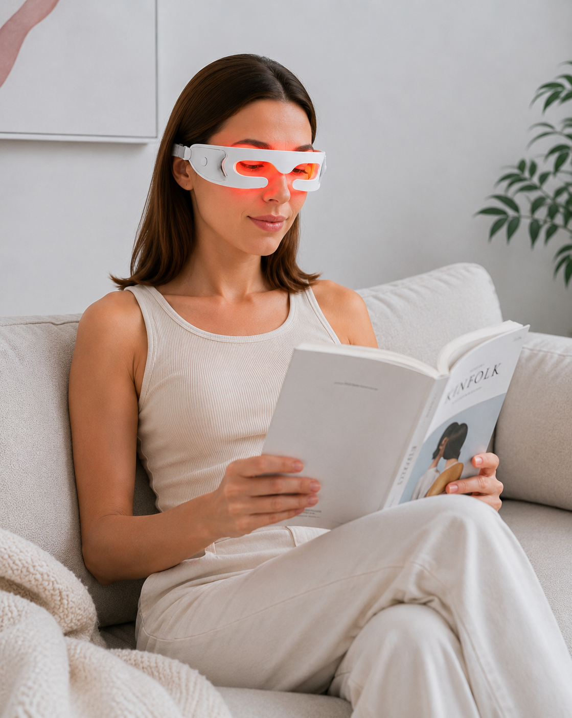 Masajeador Ocular Eléctrico Relax+ | Luz Roja + Microvibración